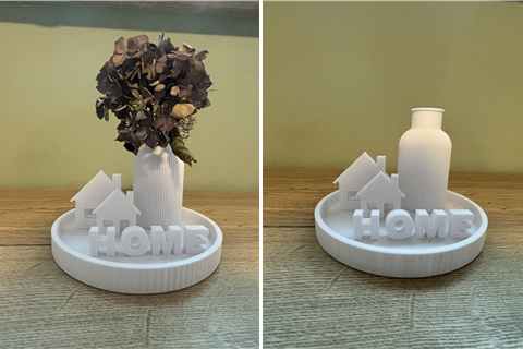 3D-gedruckte Deko fürs Zuhause, mit und ohne Trockenblumen
